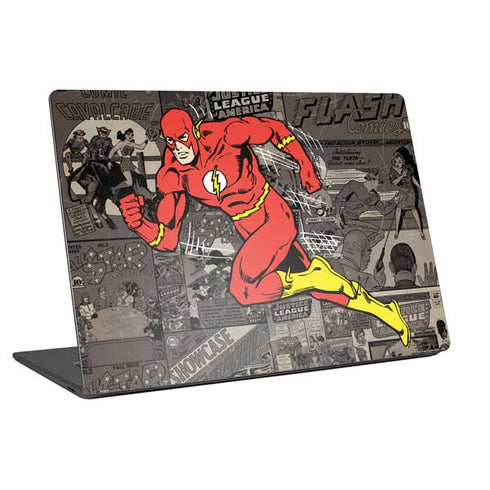 DC Comics The Flash Vintage Action pose pattern Universal Laptop 13in (10.6 x 7.6in) Skin